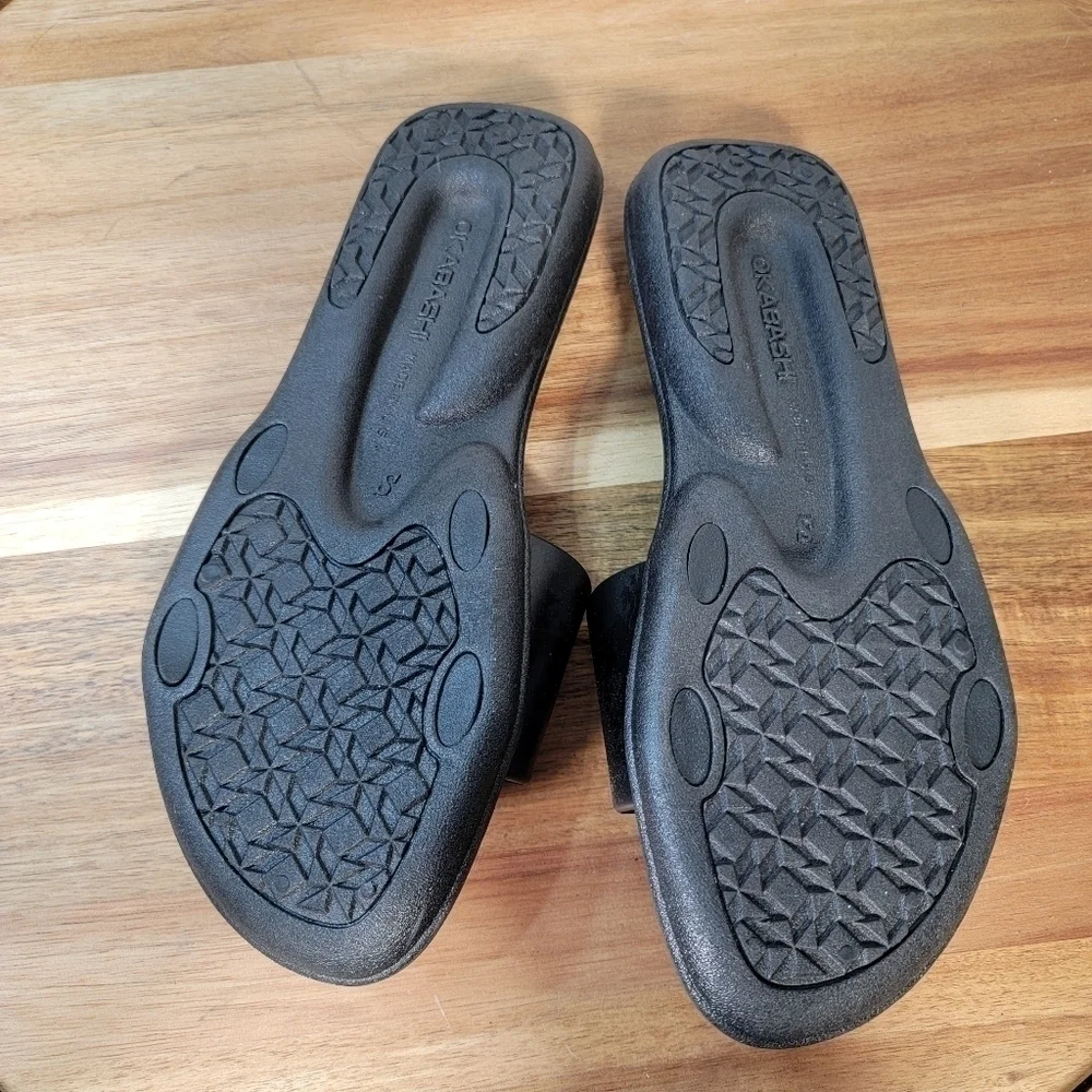 Okabashi Cruise Women's Slide Sandals Made in USA Black Size Small - 5/6